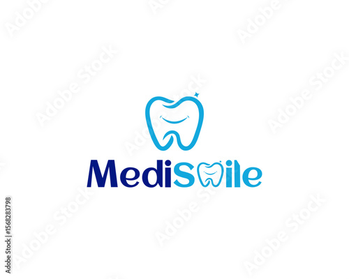 Medical logo design template, Dental clinic logo design.
