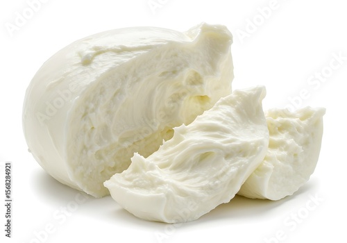 cream cheese on white background