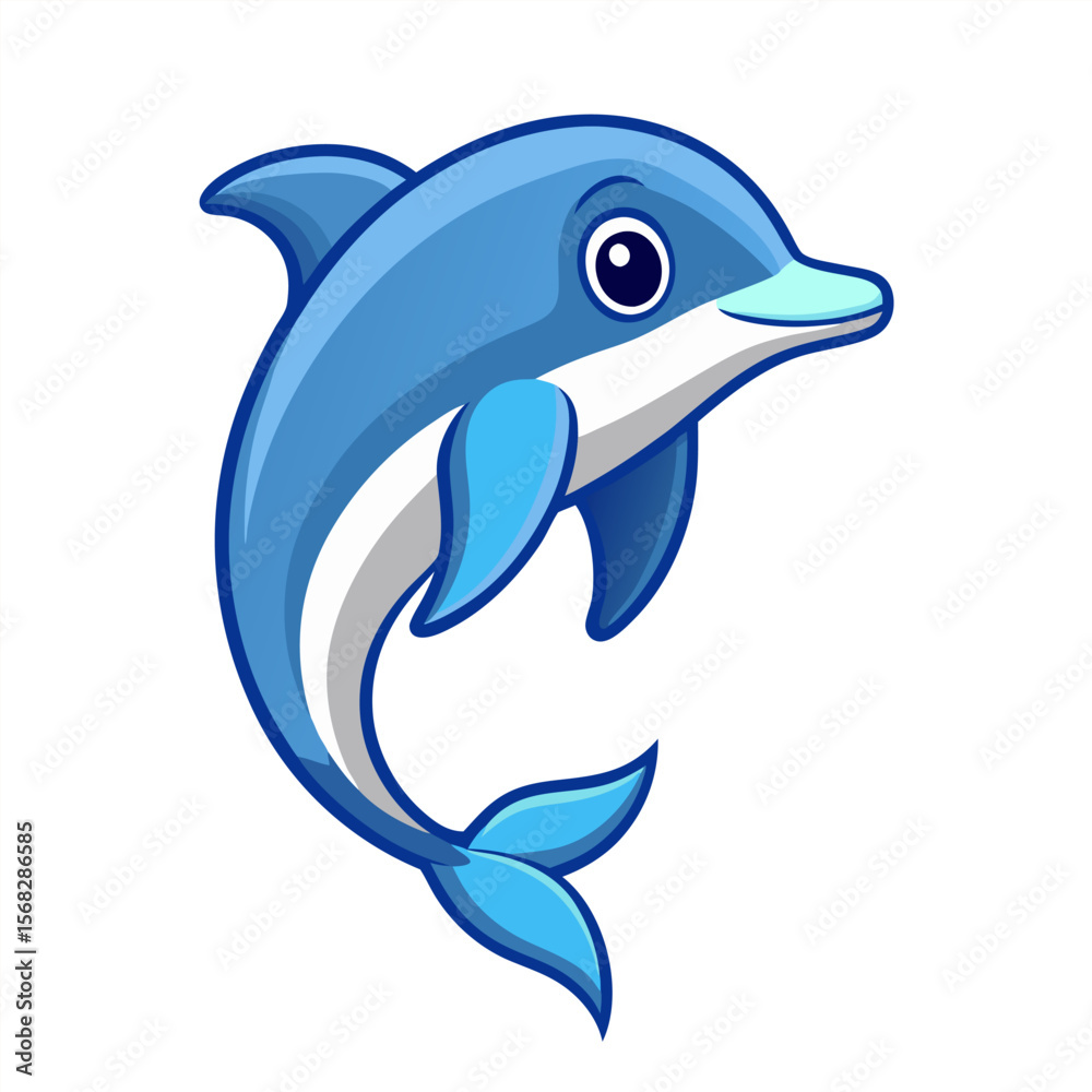 Fototapeta premium 3d rendering of colorful dolphins