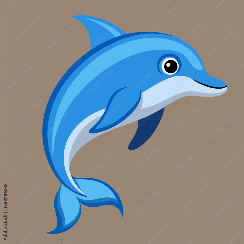 Fototapeta premium 3d rendering of colorful dolphins
