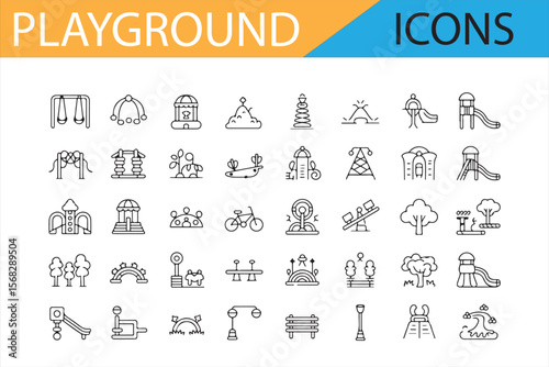 Fun and Play Symbols for Kids’ Parks and Recreational Designs
