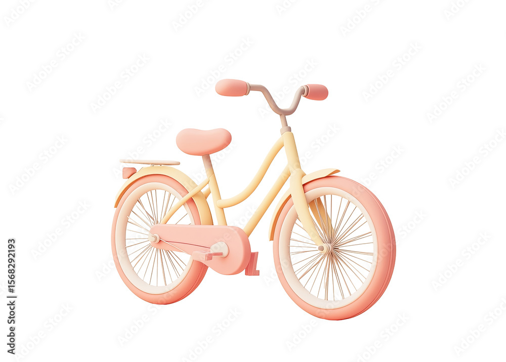 Fototapeta premium Pastel-colored children's bicycle