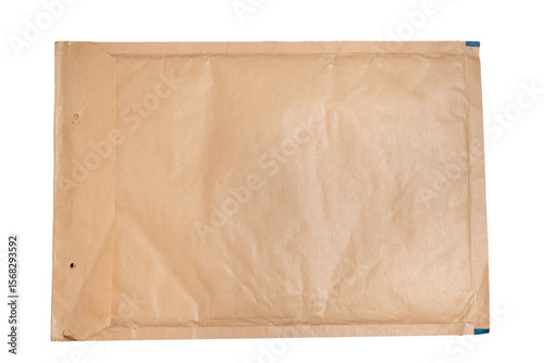 Sealed brown padded envelope with fold
