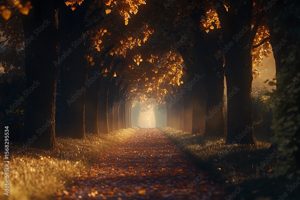 Obraz premium a serene view of a peaceful forest