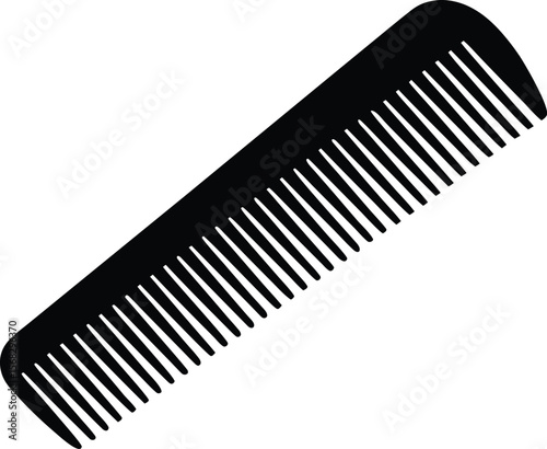 vintage comb silhouette vector for hairstylist and fashion themes