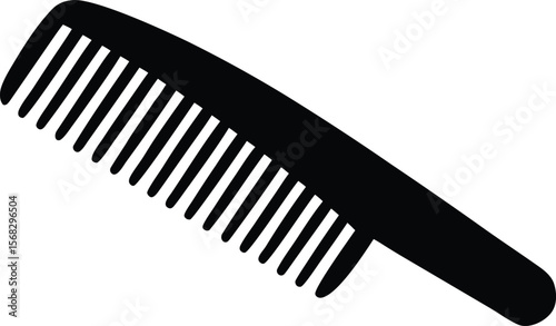 simple comb shape for barbershop and grooming products