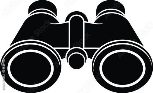 flat binoculars icon for scouting hunting and tourism use