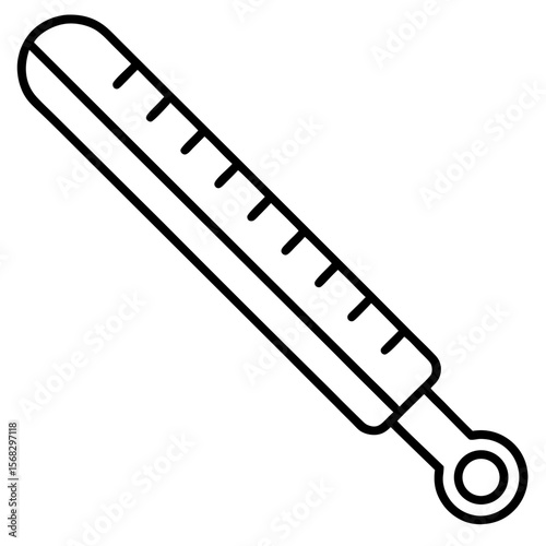 Minimal Thermometer Icon Vector