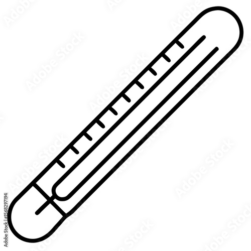 Minimal Thermometer Icon Vector