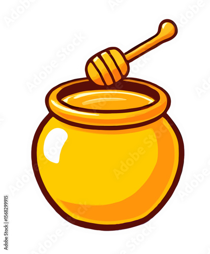 Simplified, Contoured Honey Jar