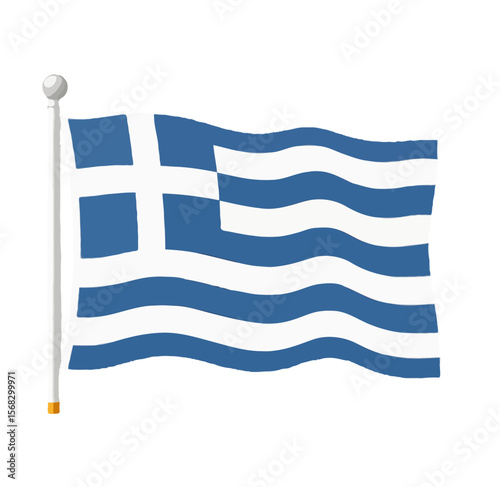 Simple, yet Iconic Greek Flag 