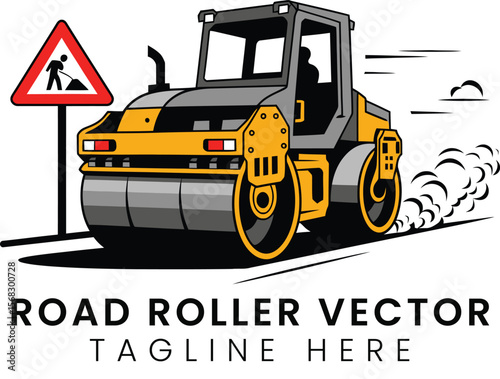 Road Roller Illustration Construction  Engineering Graphic