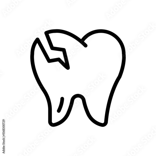 Crack tooth icon