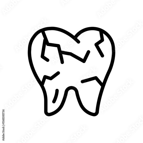 Cracks tooth icon