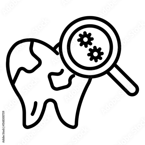 Tooth bacteria icon