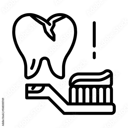 Cleaning tooth icon