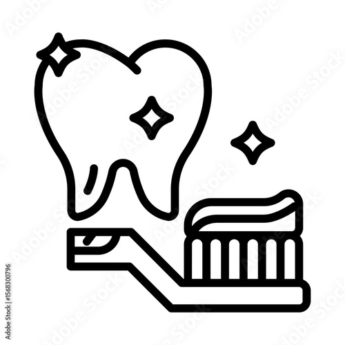 Clean tooth icon