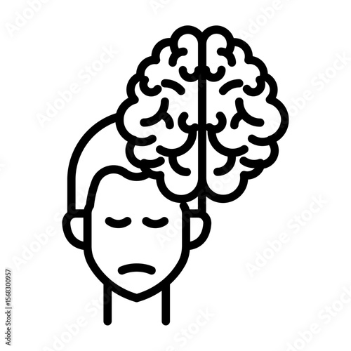 Brain attack icon