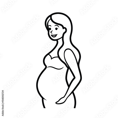 pregnant woman silhouette
