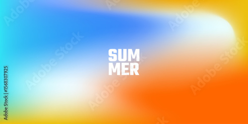 Abstract pastel gradient summer sky colors. Blurred blue and orange gradient colors. Soft pastel rainbow colors. Sunset or sunrise background