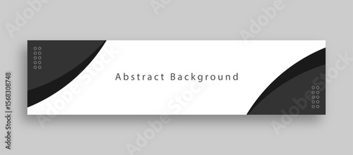 black and white horizontal linkedin banner design