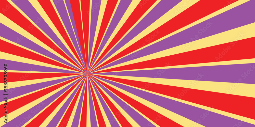 Fototapeta premium Red color space starburst with grunge textured background