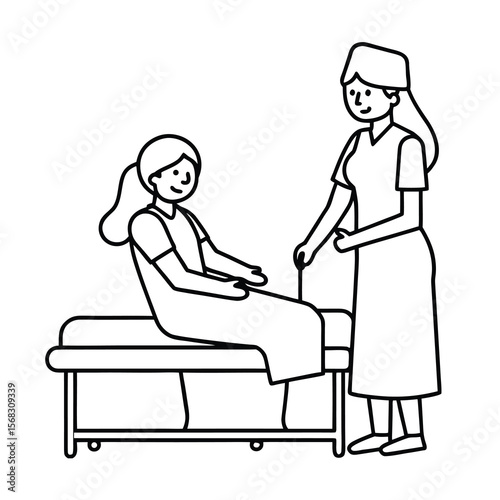 female nurse taking care to illness patient