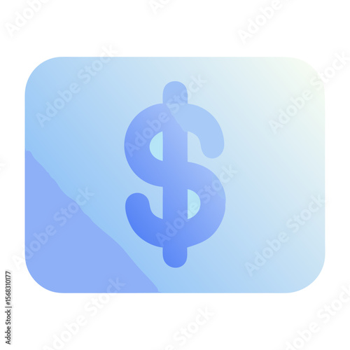 Vector art of a blue dollar sign symbolizing money and finance, isolated on transparent background