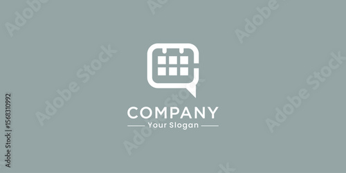Letter c logo message calendar