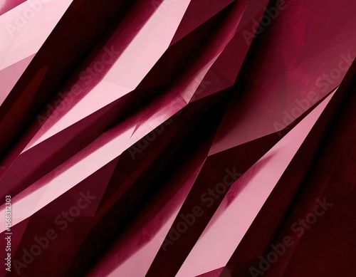 Wallpaper Mural Geometric crystal shapes in wine-red hues with faceted reflections. Torontodigital.ca