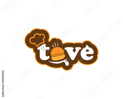 Modern cafe, restaurant and fast food logo design template.