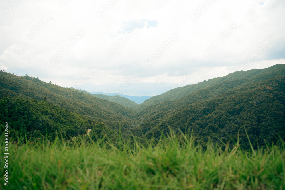 Fototapeta premium Exploring hiking trails near Kathmandu; one at a time