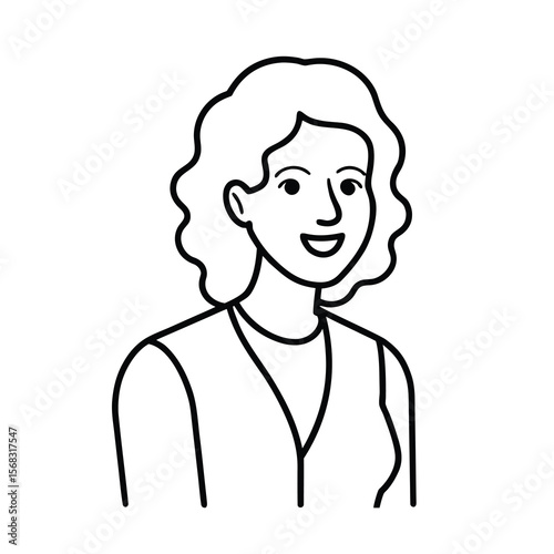 Wallpaper Mural woman chatting continuous one line vector drawing Torontodigital.ca