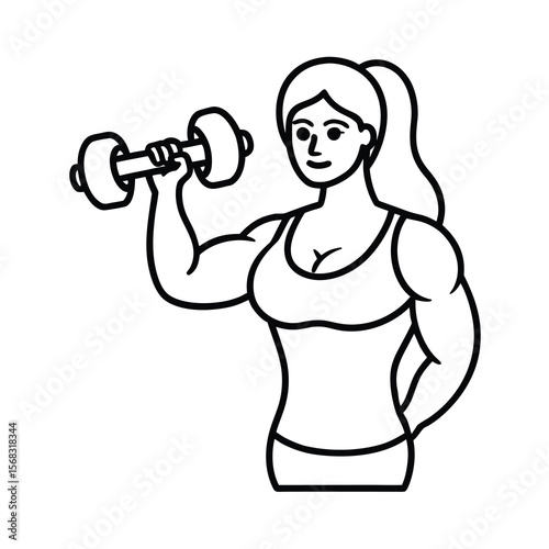 woman lifting weights