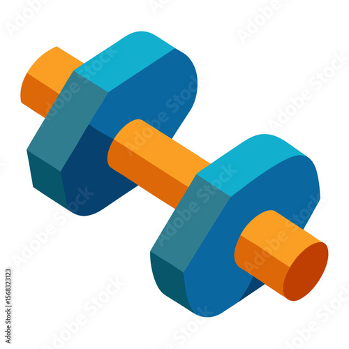 colorful dumbbells isolated on white background
