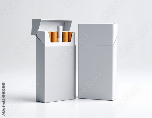 mock up of cigarette pack, pack of cigarettes isolated, 3d render view of cigarette pack, 