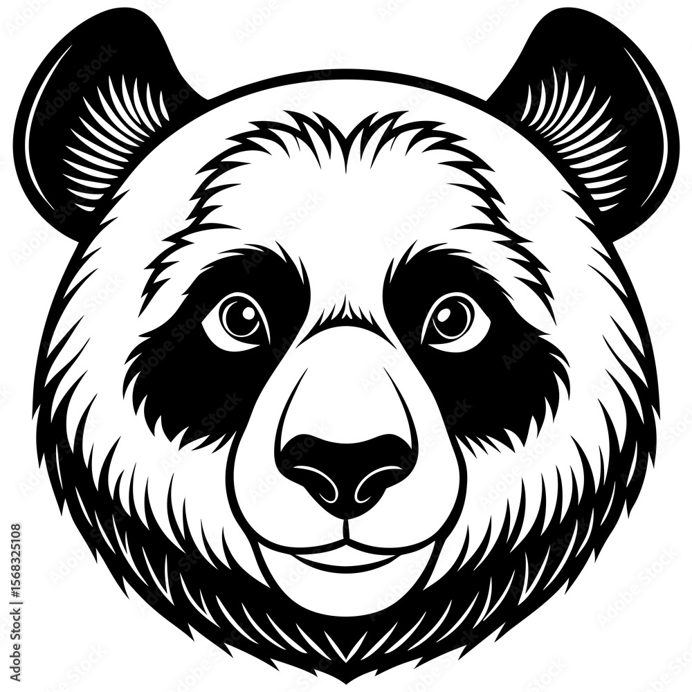 Fototapeta premium panda head vector