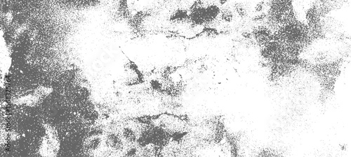 Grainy grunge photo filter background. Black particles, fibers and flecks wallpaper. Vintage rough dirt dotted overlay. Vector sandy gritty template.