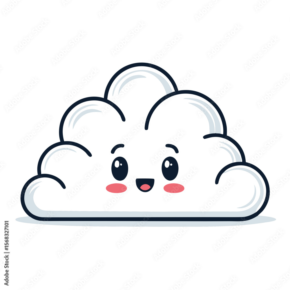 Cloud Icon – Flat Vector Illustration Cloud Icon – Flat Vector Illustration