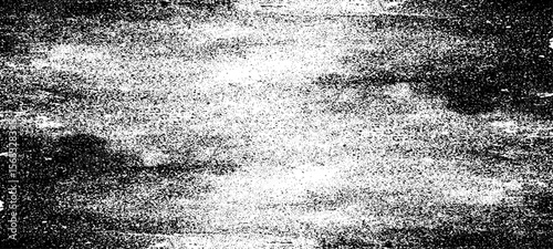 Grainy grunge photo filter background. Black particles, fibers and flecks wallpaper. Vintage rough dirt dotted overlay. Vector sandy gritty template.