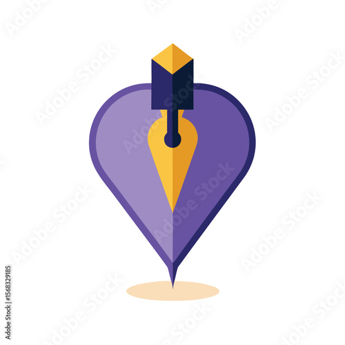 Purple heart pen