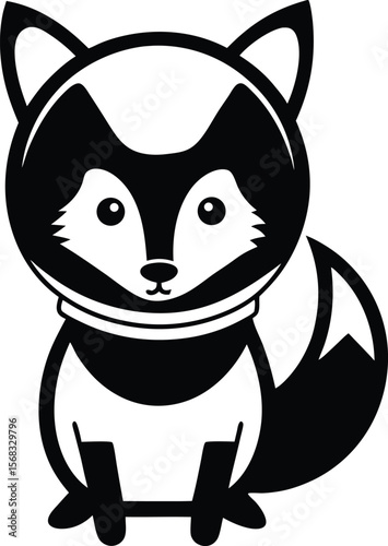 Adorable Astronaut Fox Cute Space Animal Illustration