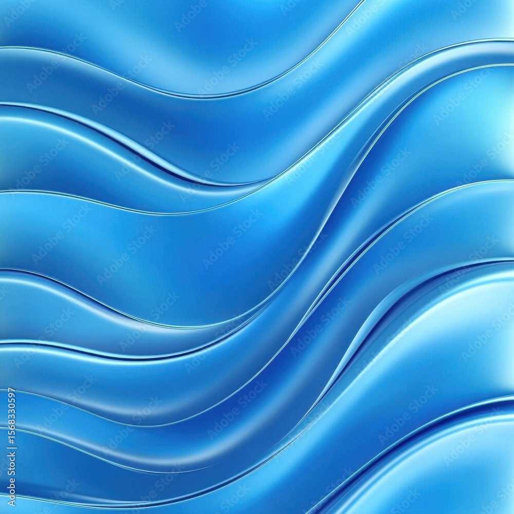 Naklejka premium Abstract Blue Wave Design