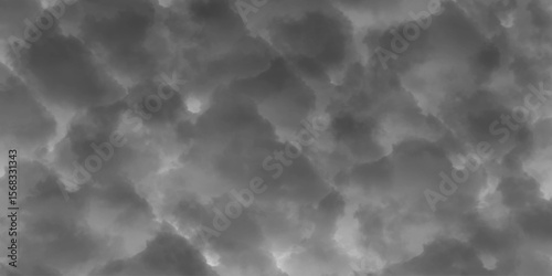 Dark Gray Cloud Texture Background. Black and White Cloud Texture. Foggy Sky Texture. Abstract Foggy Texture
