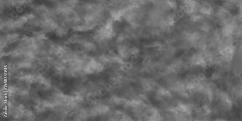Dark Gray Cloud Texture Background. Black and White Cloud Texture. Foggy Sky Texture. Abstract Foggy Texture