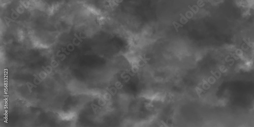 Dark Gray Cloud Texture Background. Black and White Cloud Texture. Foggy Sky Texture. Abstract Foggy Texture
