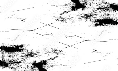 Grainy grunge photo filter background. Black particles, fibers and flecks wallpaper. Vintage rough dirt dotted overlay. Vector sandy gritty template.