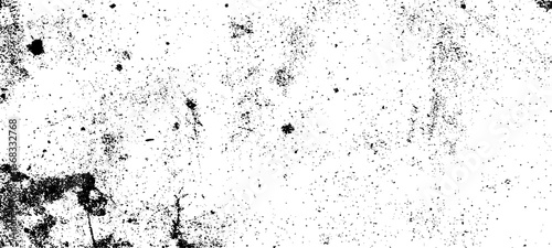 Grainy grunge photo filter background. Black particles, fibers and flecks wallpaper. Vintage rough dirt dotted overlay. Vector sandy gritty template.
