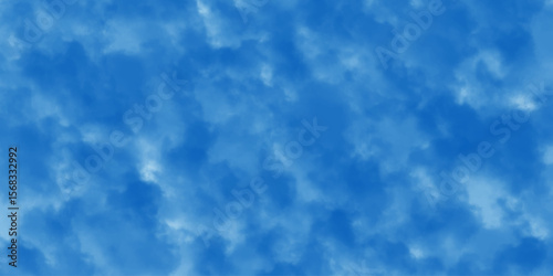 Bright Blue Cloud Texture. Soft Abstract Sky Background. Abstract Blue Fog Texture. Cloudy Blue Texture for Backgrounds