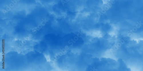 Bright Blue Cloud Texture. Soft Abstract Sky Background. Abstract Blue Fog Texture. Cloudy Blue Texture for Backgrounds